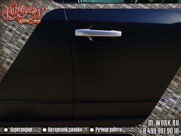 Ультраматовый черный керамический лак на матовом Subaru Forester. Фото 8
